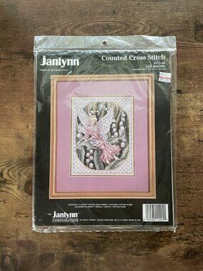 Janlynn Counted Cross Stitch Kit Lily Maiden 112-94 Vintage 1993 Flower Fairy